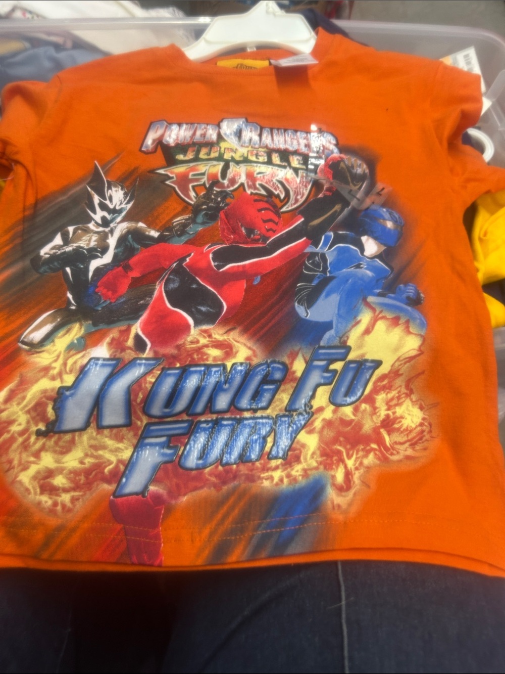 NWT Sz 7 power rangers orange t shirt